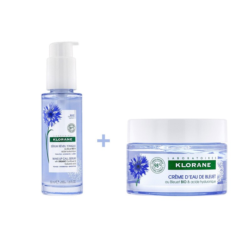 KLORANE Cornflower Toning Awakening Serum 50ml + Cornflower Cream Gel 50 ml KLORANE Cornflower Toning Awakening Serum 50ml + Cornflower Cream Gel 50 ml