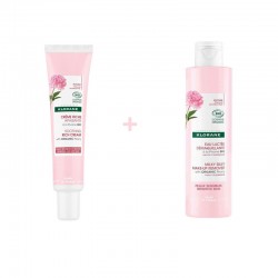 KLORANE Peony Micellar Make-up-Entferner-Flüssigkeit 200 ml + Pflegecreme 40 ml
