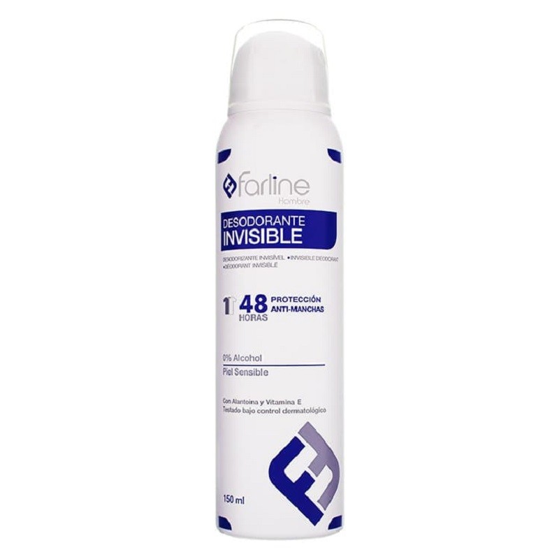 FARLINE Deodorante Spray Invisibile da Uomo 150ml【Effetto di Lunga Durata】