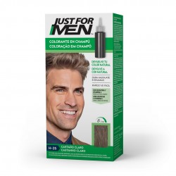 JUST FOR MEN Colorante em Shampoo Castanho Claro H-25 (30ml)