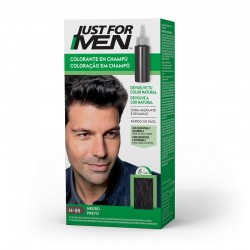 JUST FOR MEN Colorante em Shampoo Preto H-55 (30ml)