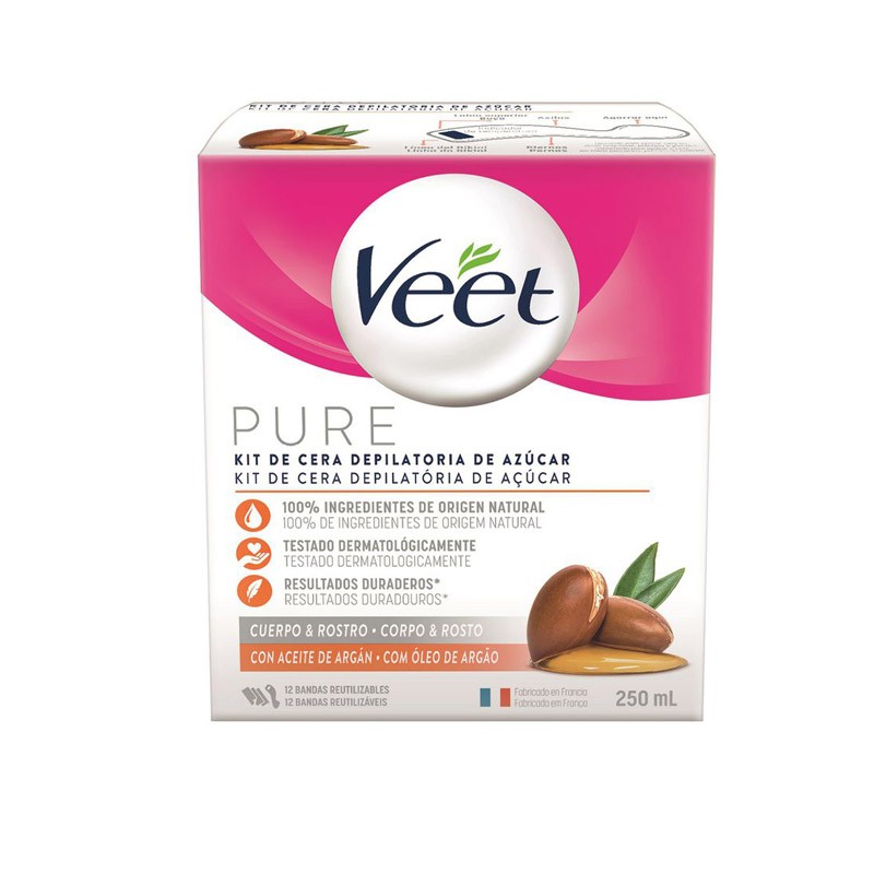 Veet Pure - Kit Depilazione Crema Viso, 100 ml