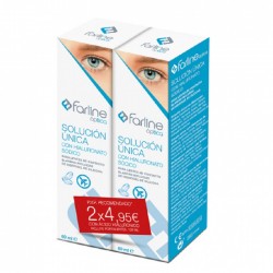 FARLINE Optica Einzellösung mit DUPLO Natriumhyaluronat 2x60ml REISEFORMAT