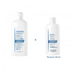 DUCRAY Squanorm Shampoo Anticaspa Caspa Oleosa 200ML + Ducray Elucion Shampoo 100 ml PRESENTE