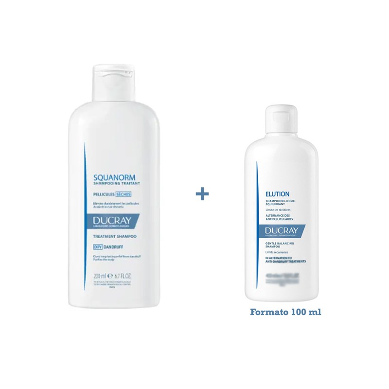 DUCRAY Squanorm Dry Dandruff Shampoo 200 ml + Ducray Elution Shampoo 100 ml GIFT DUCRAY Squanorm Dry Dandruff Shampoo 200 ml + Ducray Elution Shampoo 100 ml GIFT
