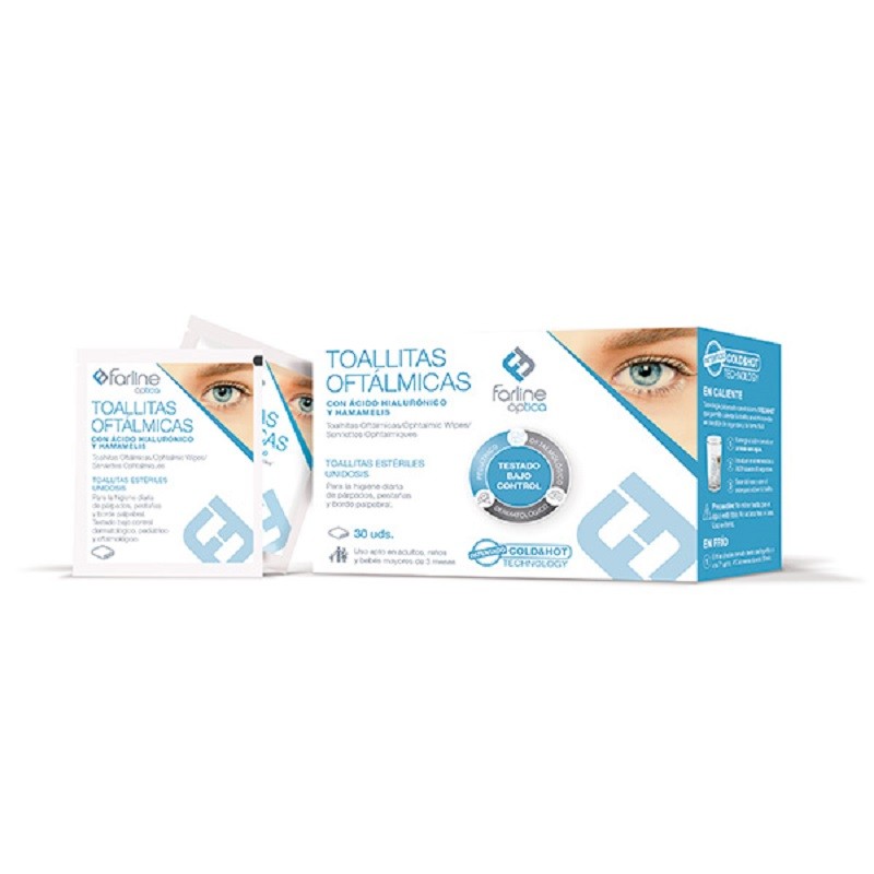 FARLINE Augentücher mit Hyaluronsäure 30 Einheiten FARLINE Augentücher mit Hyaluronsäure 30 Einheiten