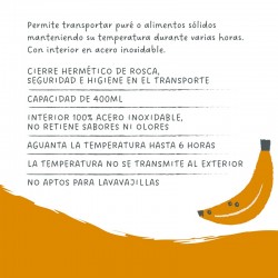SUAVINEX Thermos per Porridge "Go Natural" Banane 400ml