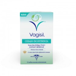 VAGISIL Incontinence Care Wipes 2 in 1 (12 units)