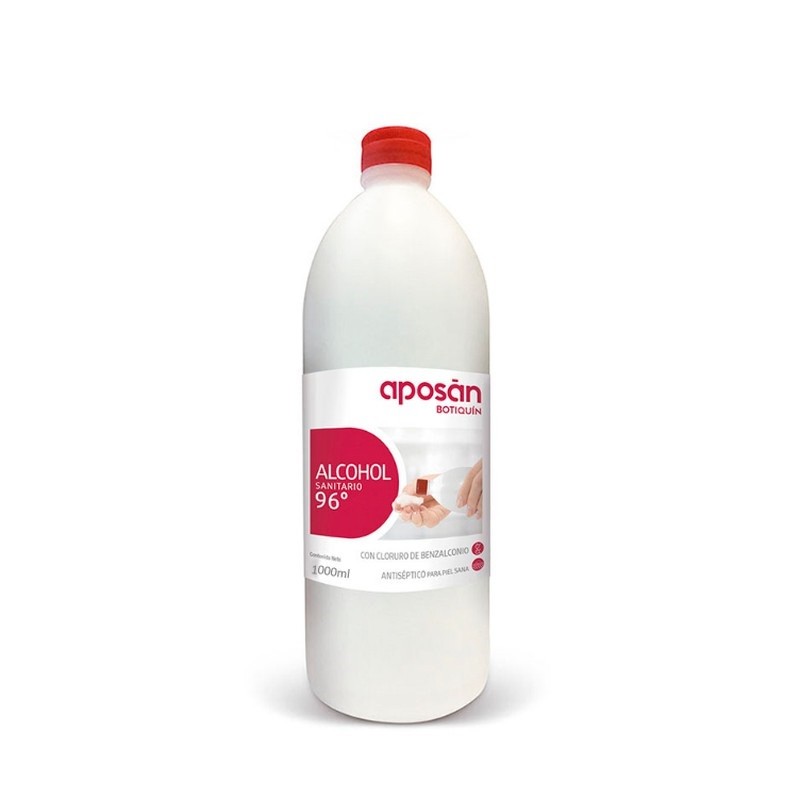 APOSAN Alcool 96° 1000ml Aide à désinfecter les plaies et coupures