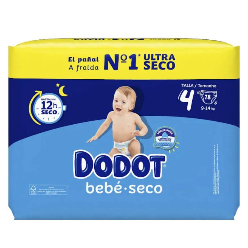 Dodot Baby Dry Jumbopackung Größe 4 - 78 Einheiten