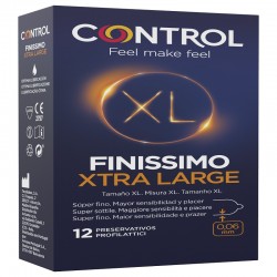 CONTROL Preservativos Finissimo Xtra Grandes 12 unidades