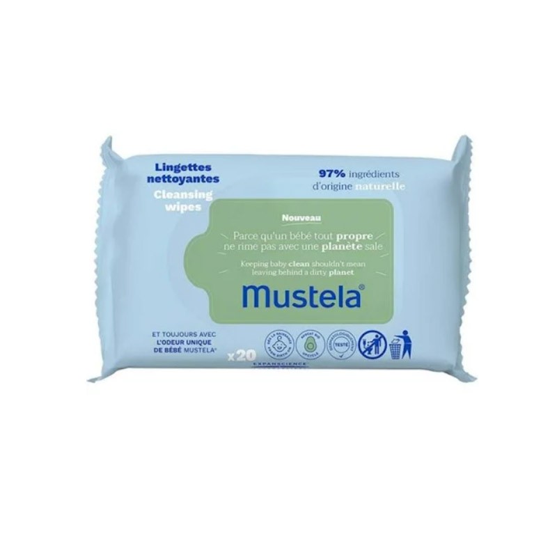 MUSTELA BIO Avocado-Reinigungstücher 20 Einheiten
