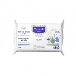 MUSTELA BIO cotton water wipes package 60 units