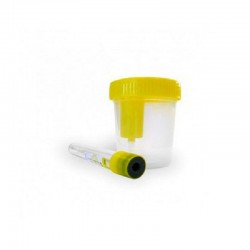 Sistema di aspirazione del contenitore per la raccolta delle urine APOSAN con tubo da 100 ml