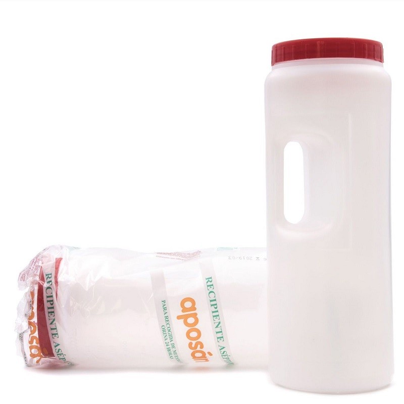 APOSAN Récipient de collecte d'urine 24h avec poignée 2 L APOSAN Récipient de collecte d'urine 24h avec poignée 2 L