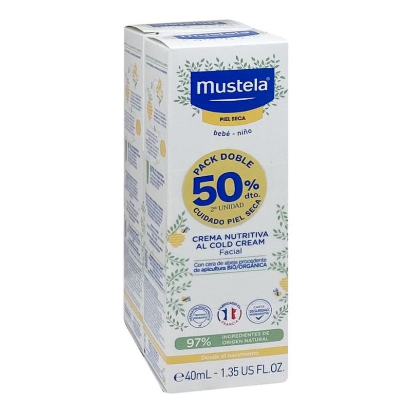 MUSTELA Cold Cream Crème Visage Peaux Sèches DUPLO 2x40ml MUSTELA Cold Cream Crème Visage Peaux Sèches DUPLO 2x40ml