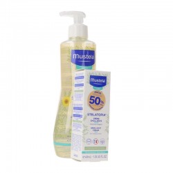 MUSTELA Pack Stelatopia Bath Oil 500ml + Emollient Facial Cream 40ml
