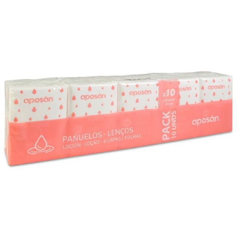 APOSAN Lotion Taschentücher 10x10 Duftet nach angenehmem Talkaroma