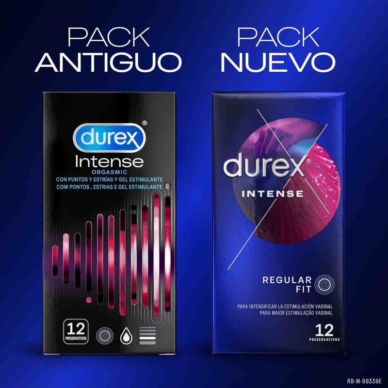 Durex Preservativos Intense Orgasmic Con Puntos Y Estrías 12 Unidades 3058