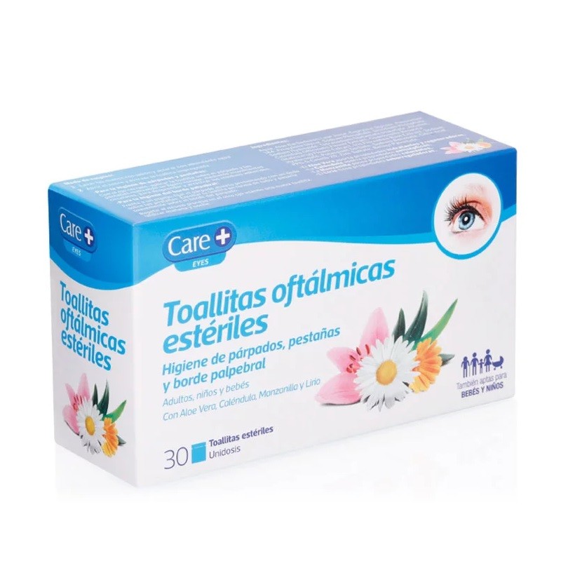 CARE+ Sterile Ophthalmische Tücher 30 Tücher