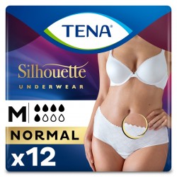 TENA Silhouette White Low Waist Medium 12 Einheiten