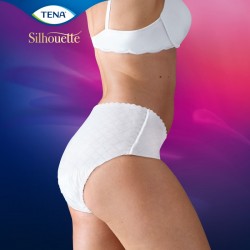 TENA Silhouette Blanc Taille Basse Large 10 unités
