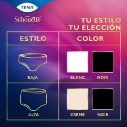 TENA Silhouette Blanc Taille Basse Large 10 unités