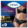 TENA Silhouette Negro Cintura Baja Grande 9uds