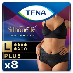 TENA Silhouette Black High Waist Large 8 Einheiten