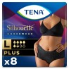 TENA Silhouette Negro Cintura Alta Grande 8uds