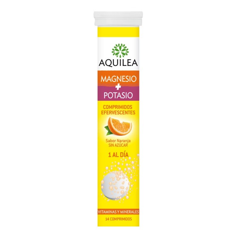 AQUILEA Magnesium + Kalium Orangengeschmack 14 Brausetabletten