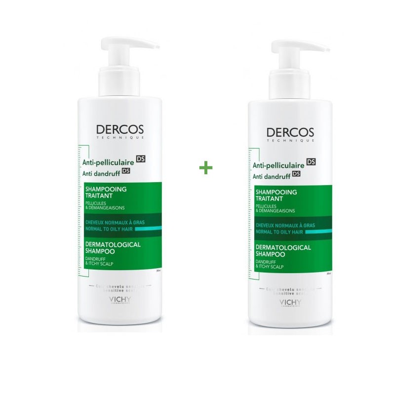 VICHY Dercos Antipelliculaire Cheveux Normaux-Gras Duplo 2x390 ml VICHY Dercos Antipelliculaire Cheveux Normaux-Gras Duplo 2x390 ml