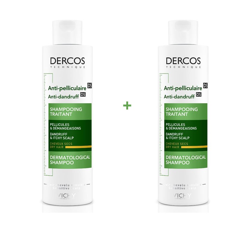 VICHY Dercos Anti-Schuppen-Shampoo für trockenes Haar Duplo 2x200ml VICHY Dercos Anti-Schuppen-Shampoo für trockenes Haar Duplo 2x200ml