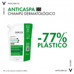 VICHY Dercos Shampoing Antipelliculaire Cheveux Normaux-Gras ECO RECHARGE 500 ml