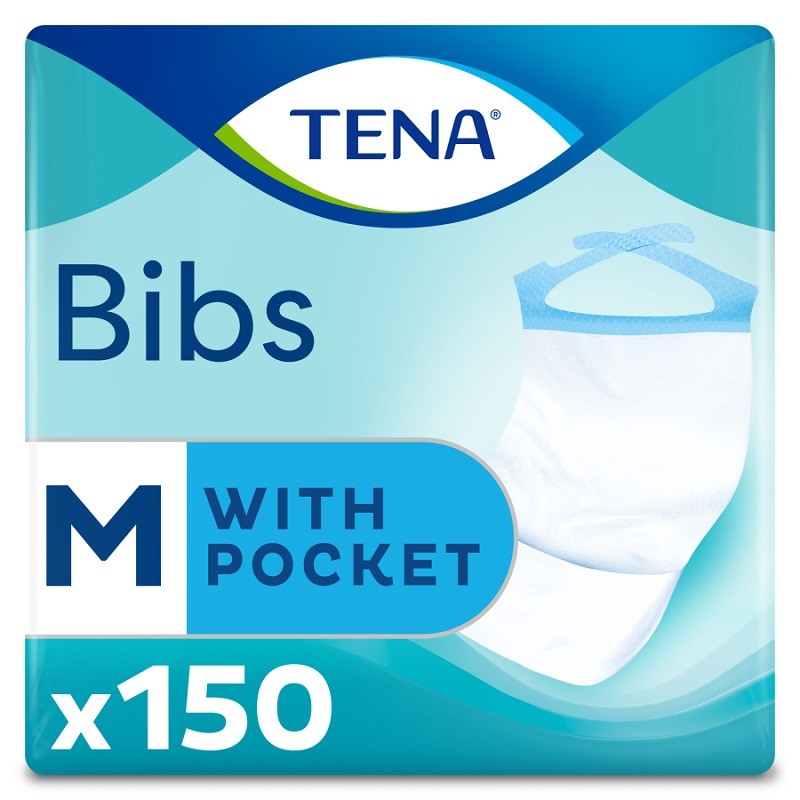 TENA Bibs Bavoir jetable adulte taille M 150 unités