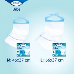 TENA Bibs Einweg-Lätzchen für Erwachsene Größe L 150 Einheiten