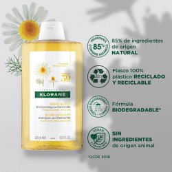 KLORANE Shampoing Camomille Reflets Dorés DUPLO 2x400ml