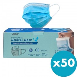 Mascarillas Quirúrgicas Tipo IIR Azul Caja 50 mascarillas - Bipsalut