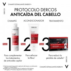 VICHY Dercos DUPLO Shampoing Énergisant Stimulant Anti-Chute 2x200 ml