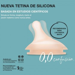 SUAVINEX Tetina Silicona Anticólico Flujo L Denso Zero +6m (2uds)