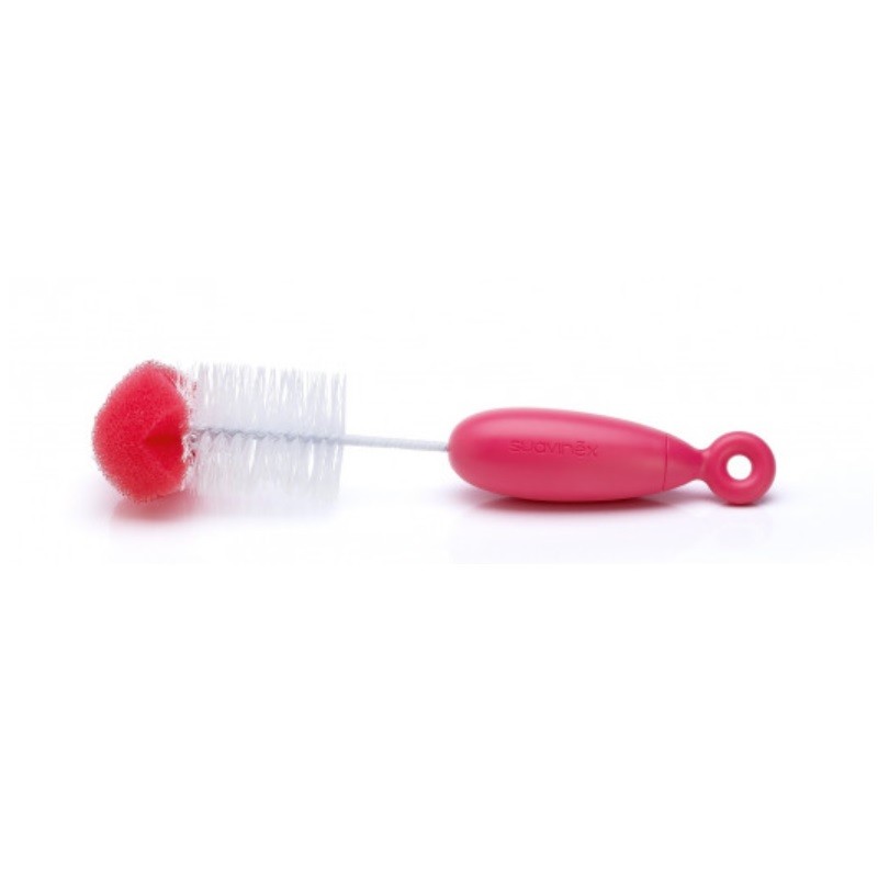 SUAVINEX Duo Flaschenreinigungsbürste Rosa 1 Stück SUAVINEX Duo Flaschenreinigungsbürste Rosa 1 Stück