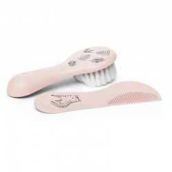 SUAVINEX Bürsten- und Kammset für Neugeborene, Rosa, 0+m