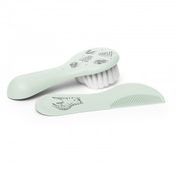Conjunto de escova e pente recém-nascido SUAVINEX verde 0+m