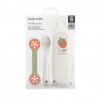 Conjunto SUAVINEX Porta Colher On the Go + Colher + Porta Bebida em Verde e Branco +4m
