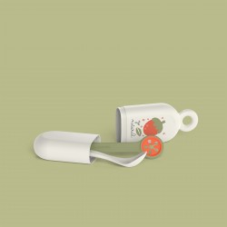 SUAVINEX Set On the Go Spoon Holder + Spoon + Drink Holder in Green and White +4m