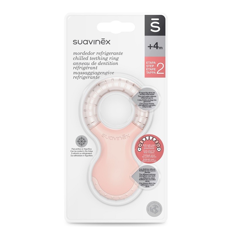 SUAVINEX Kühlender Beißring +4m Stufe 2 Rosa