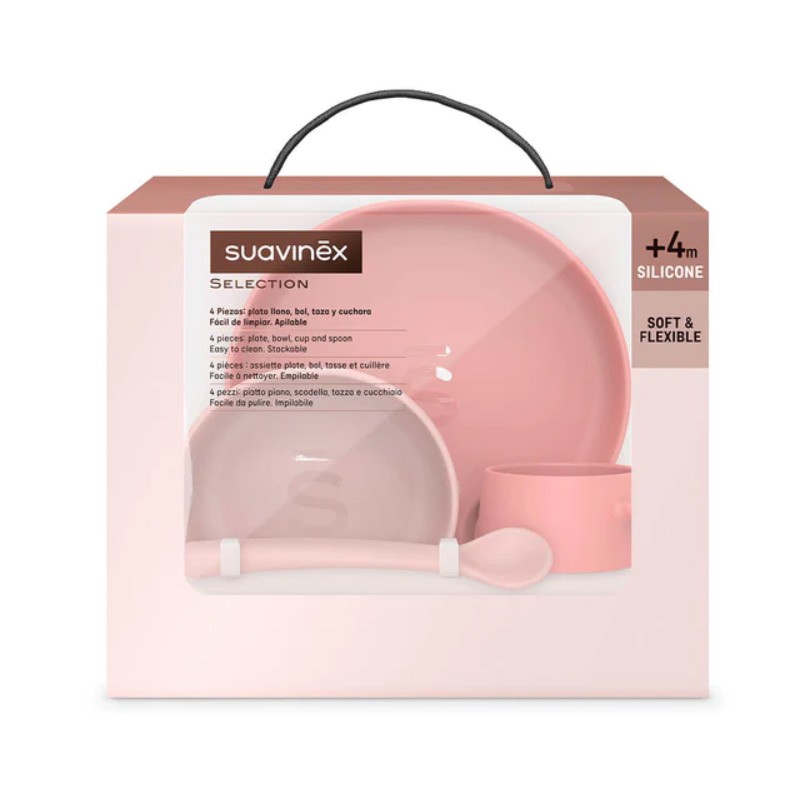 Stoviglie per bambini in silicone colorato SUAVINEX Stoviglie per bambini in silicone colorato SUAVINEX