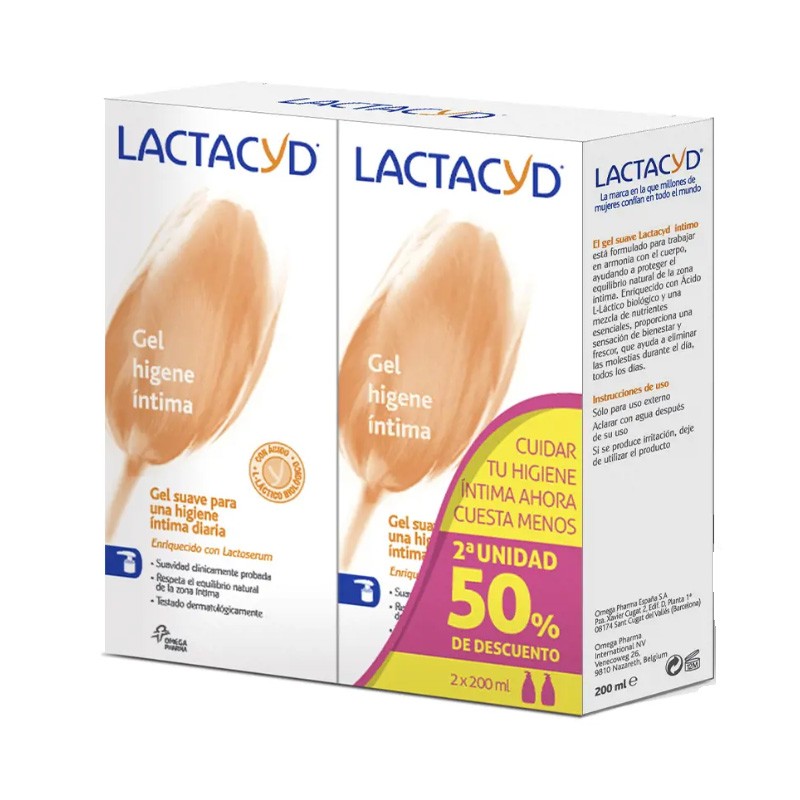 Lactacyd Intimate Gel Daily Hygiene Duplo 2x 200 ml