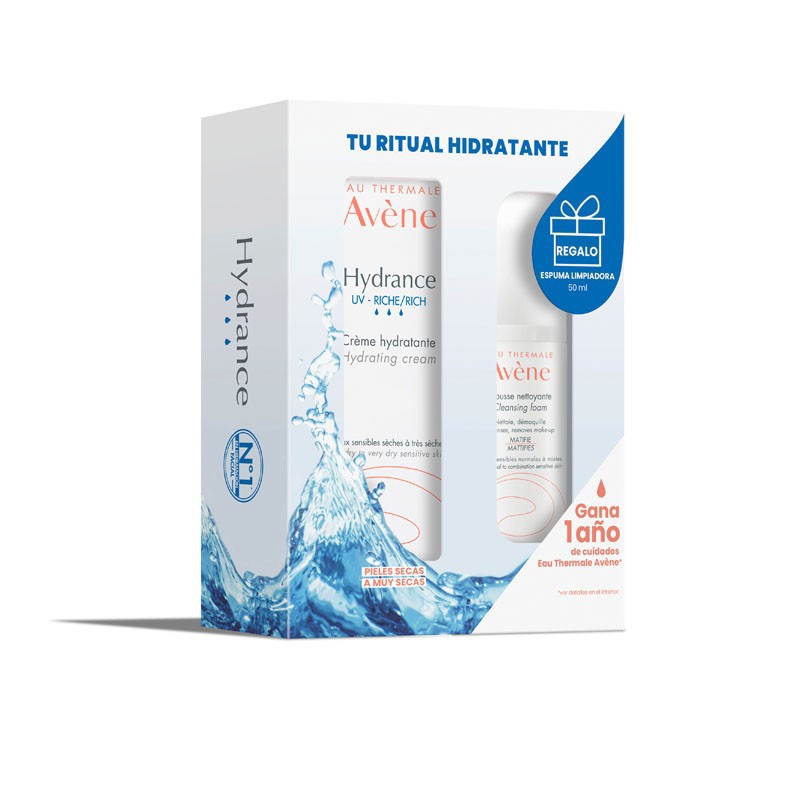 AVENE Hydrance Reichhaltige Feuchtigkeitscreme 40ml + Mattierender Reinigungsschaum 50ml AVENE Hydrance Reichhaltige Feuchtigkeitscreme 40ml + Mattierender Reinigungsschaum 50ml