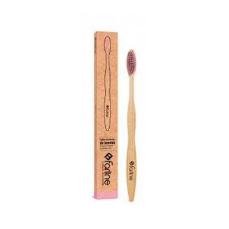 FARLINE Spazzolino da denti in bambù rosa 1 unità